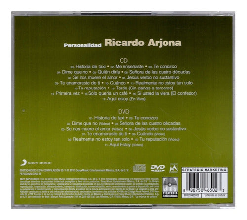 Ricardo Arjona Personalidad Disco Cd