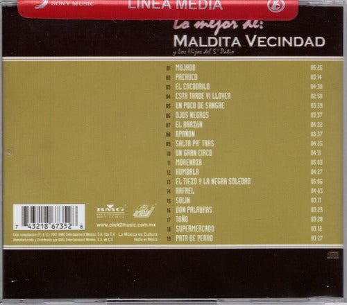 Maldita Vecindad Lo Mejor & Hijos Del 5 Quinto Patio Disco Cd