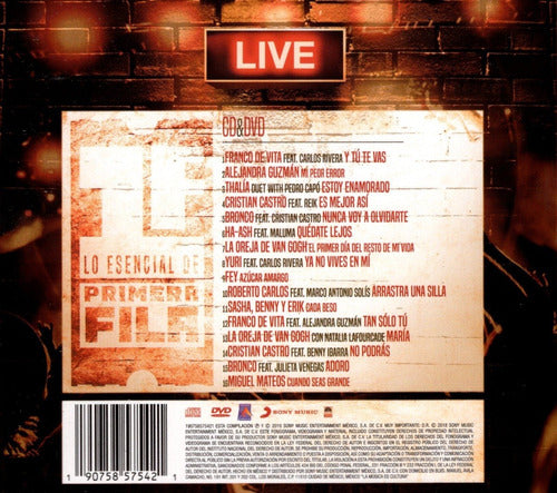 Thalia Reik Ha Ash Lo Esencial De Primera Fila Disco Cd + Dvd