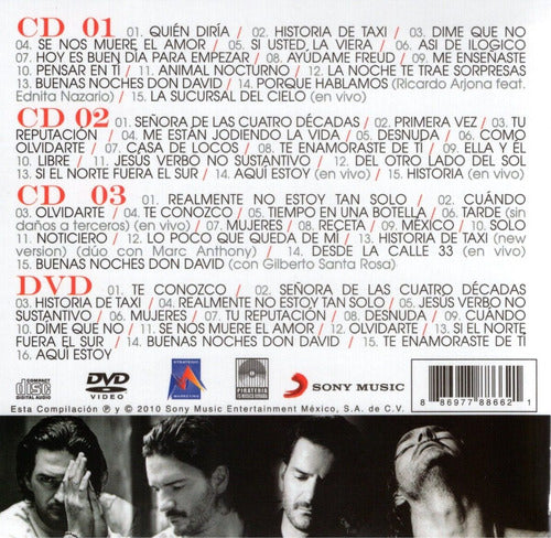 Ricardo Arjona Lo Esencial 3 Discos Cd + Dvd