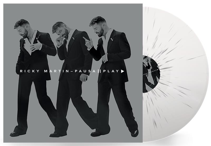Ricky Martin Pausa + Play White Silver Lp Vinyl