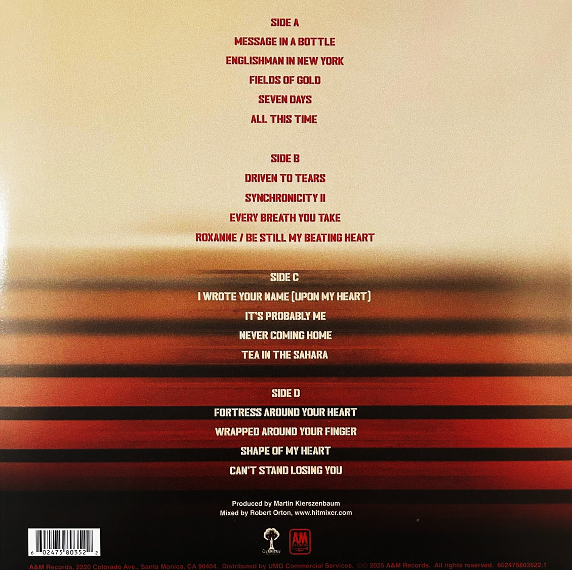 Sting 3.0 Live Deluxe RSD 2025 180 Gramos 2 LP Vinyl