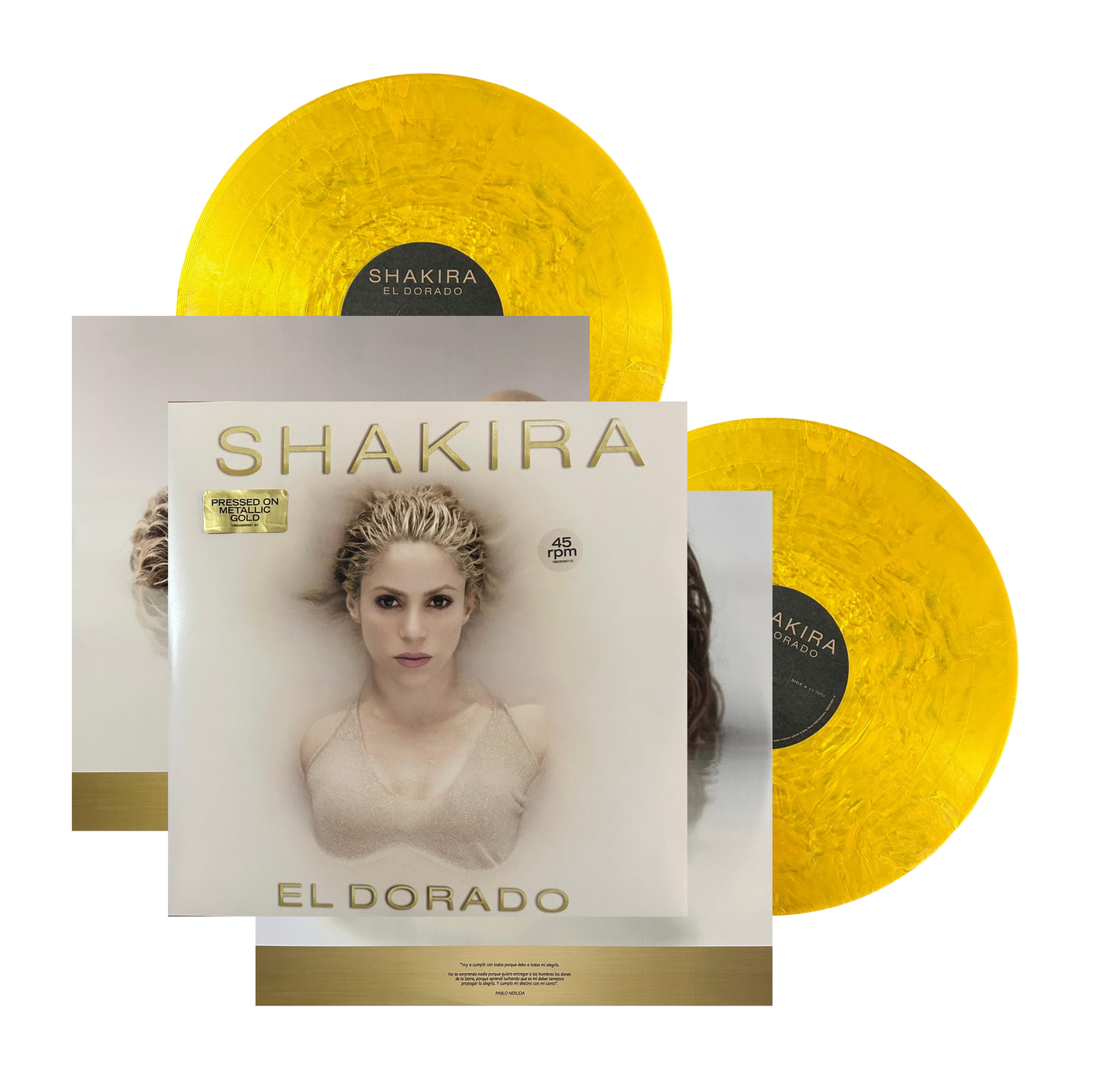 Shakira El Dorado Gold 2 Lp Vinyl