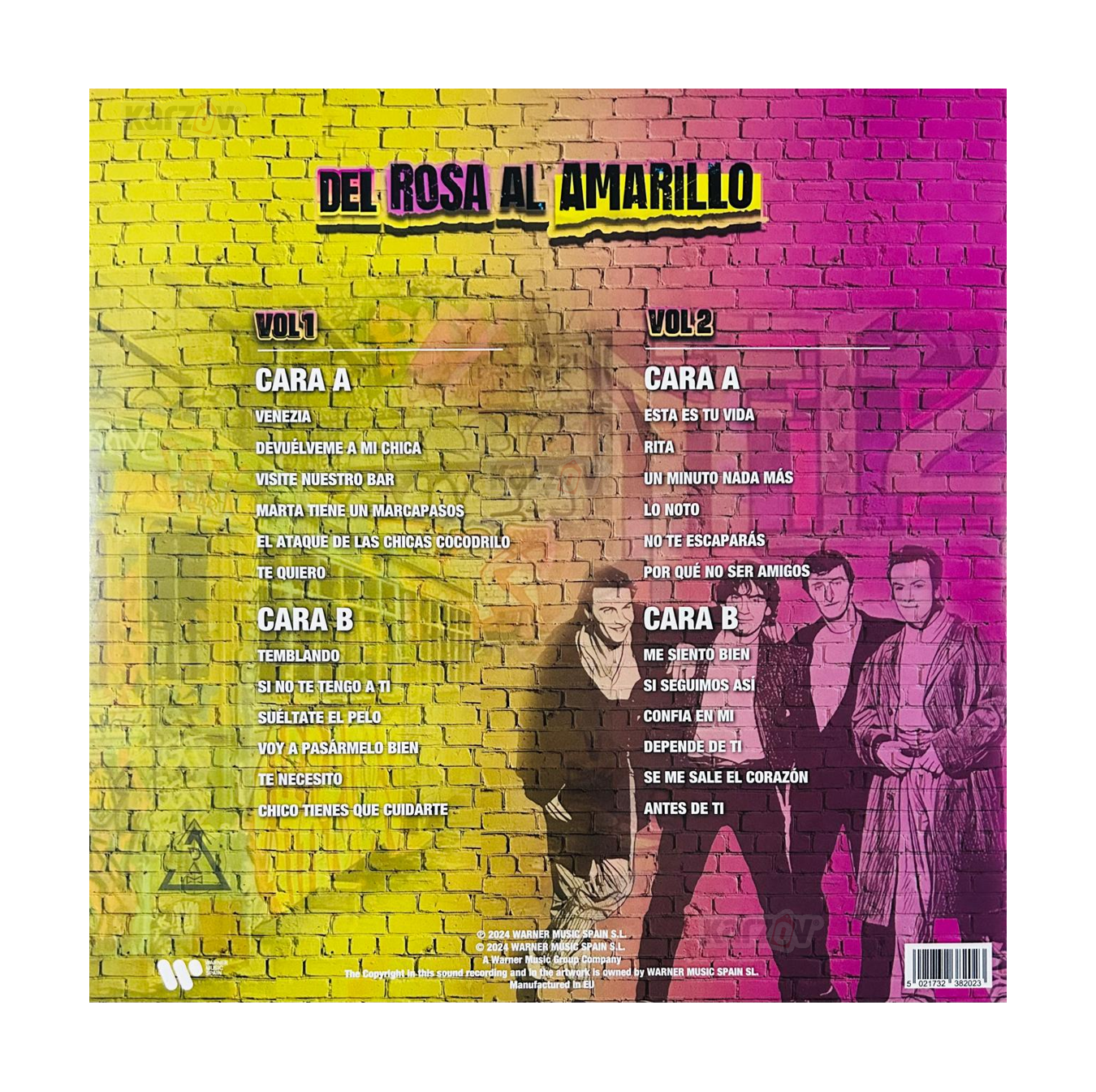 Hombres G Del Rosa Al Amarillo Pink & Yellow 2 Lp Vinyl