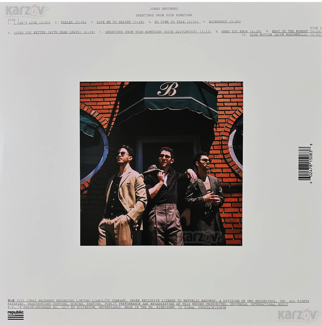 Jonas Brothers Greetings From Your Hometown Blue Lp Vinyl
