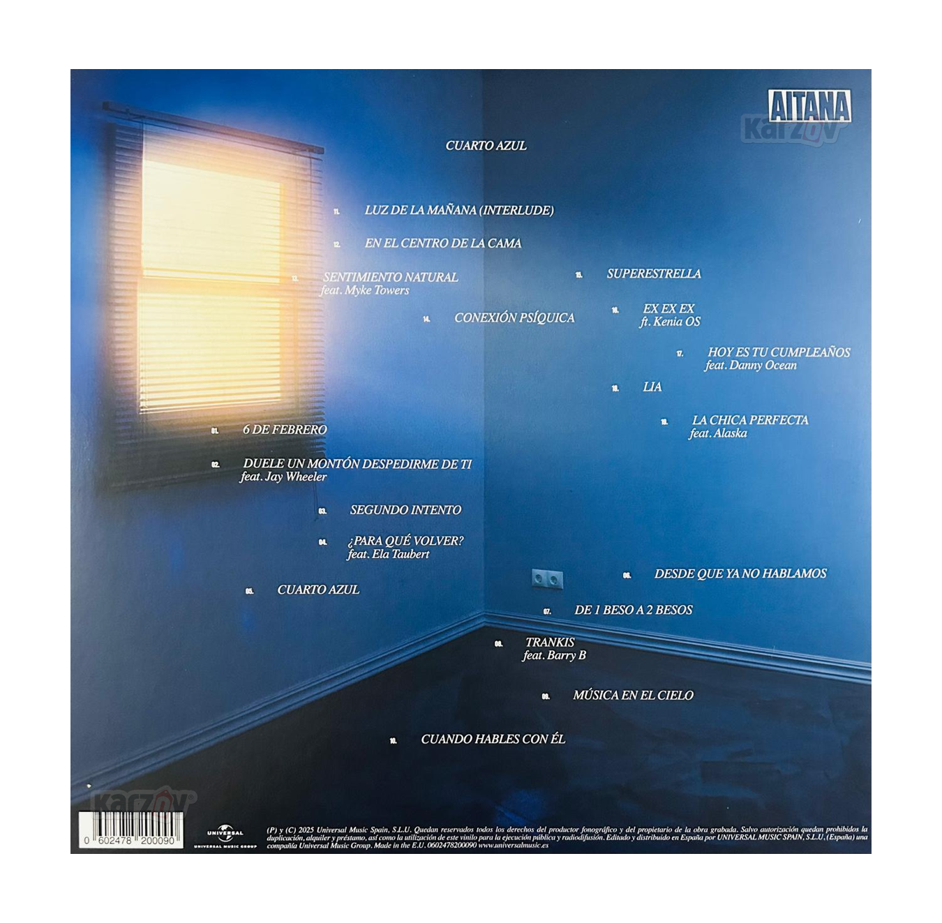 Aitana Cuarto Azul Blue 2 Lp Vinyl
