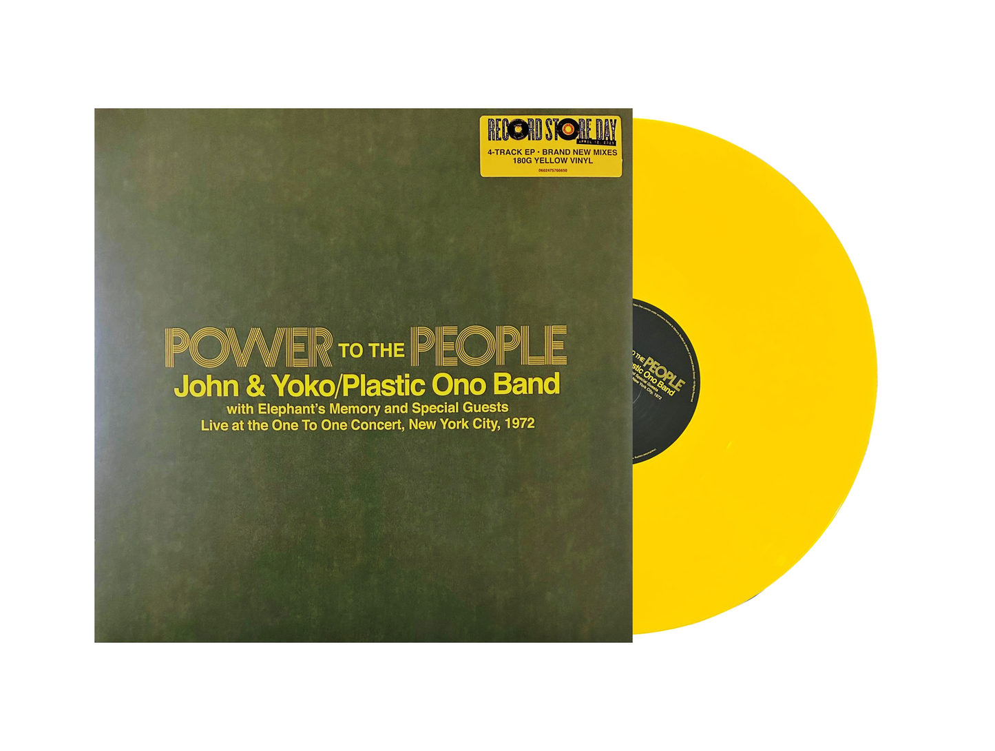 John Lennon & Yoko Plastic Ono Band Power To The People RSD 2025 Amarillo Yellow LP Vinyl