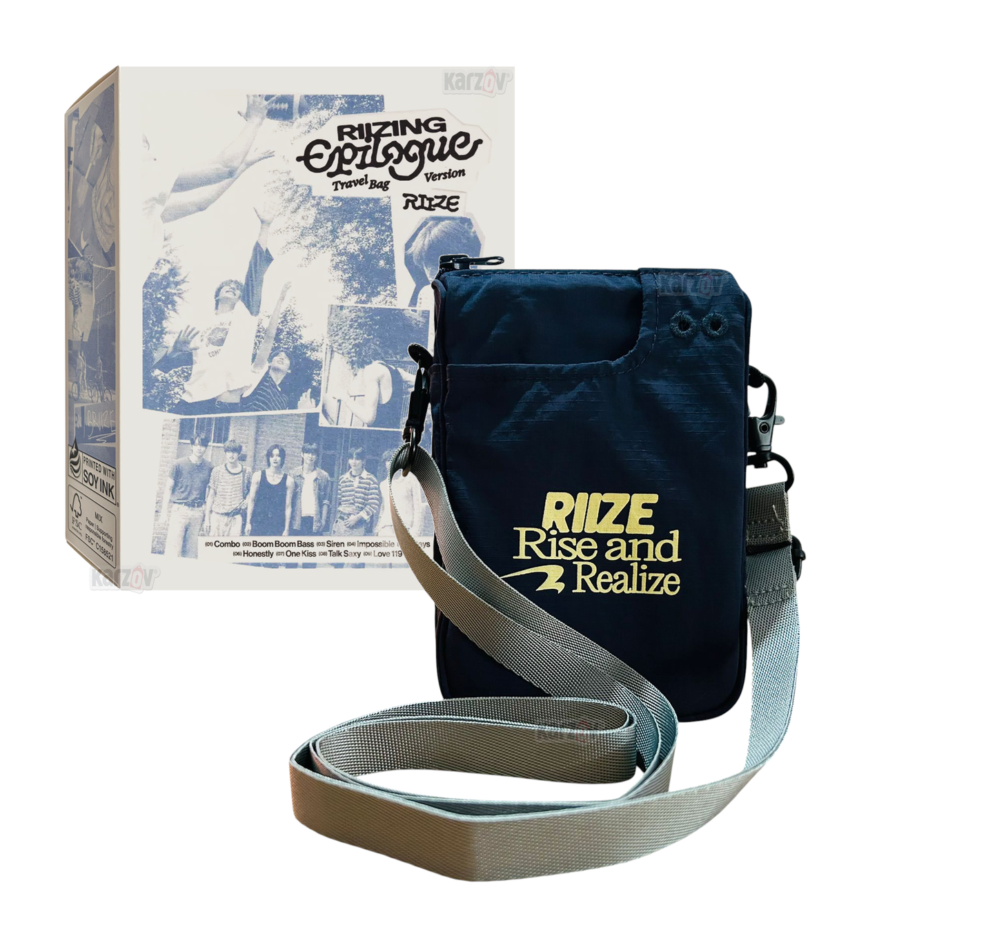 Riize 1 Mini Album Epilogue Travel Bag Version Briize Navy 🫰🏻