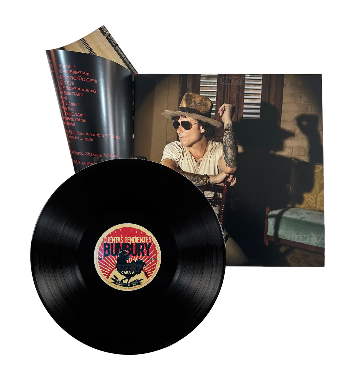 Enrique Bunbury Cuentas Pendientes Black Negro Lp Vinyl