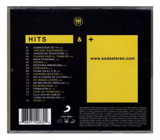 Me Veras Volver Hits & + Mas - Soda Stereo - Disco Cd