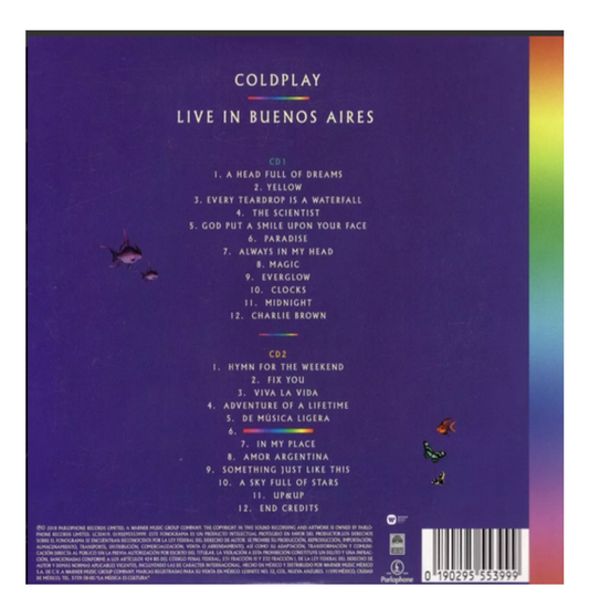 Coldplay Live In Buenos Aires 2 Discos Cd