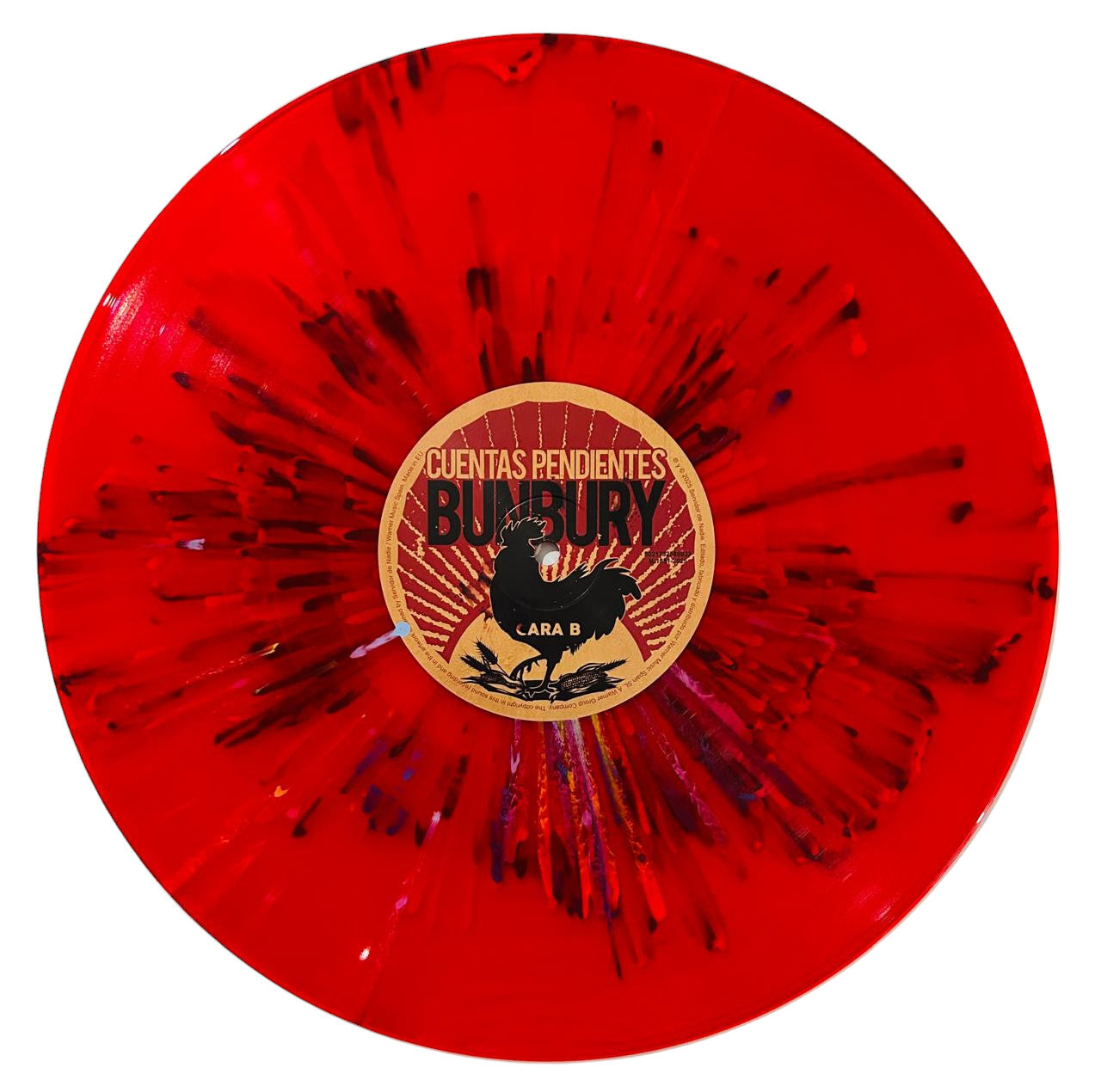 Enrique Bunbury Cuentas Pendientes Red Splatter Lp Vinyl