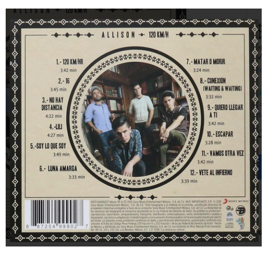 Allison 120 Km / H Disco Cd