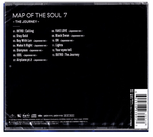 Bts Map Of The Soul 7 The Journey Version Japonesa Disco Cd
