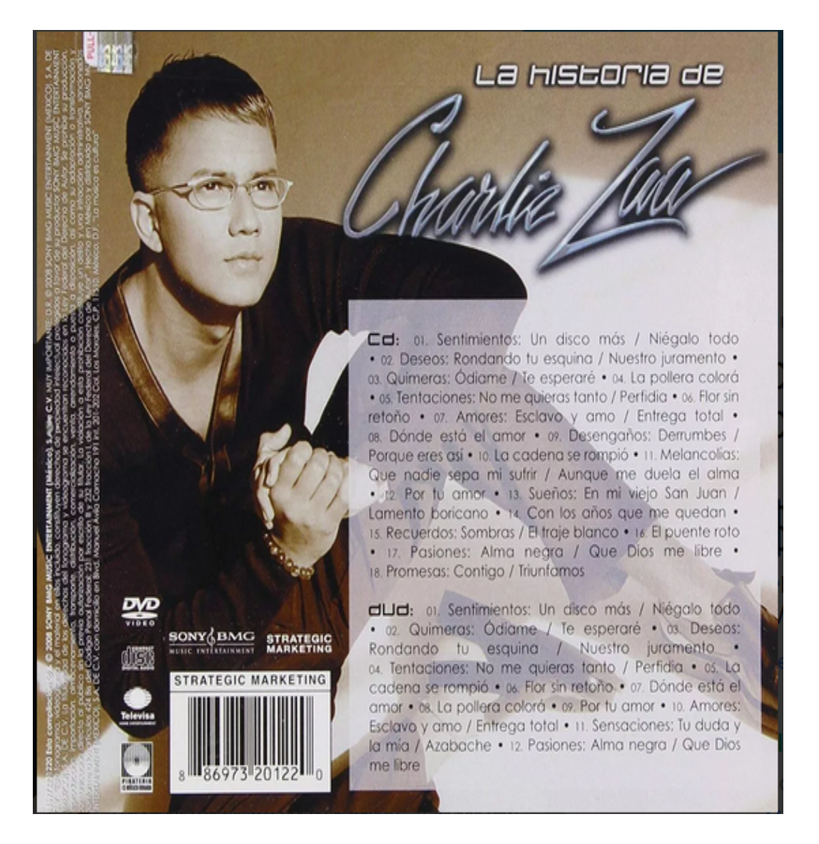 Charlie Zaa La Historia De Charlie Zaa Disco Cd + Dvd