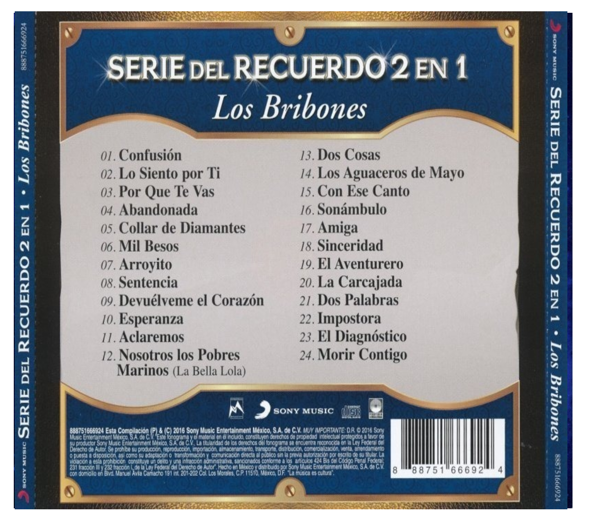 Los Bribones Serie Del Recuerdo 2 Discos Cd