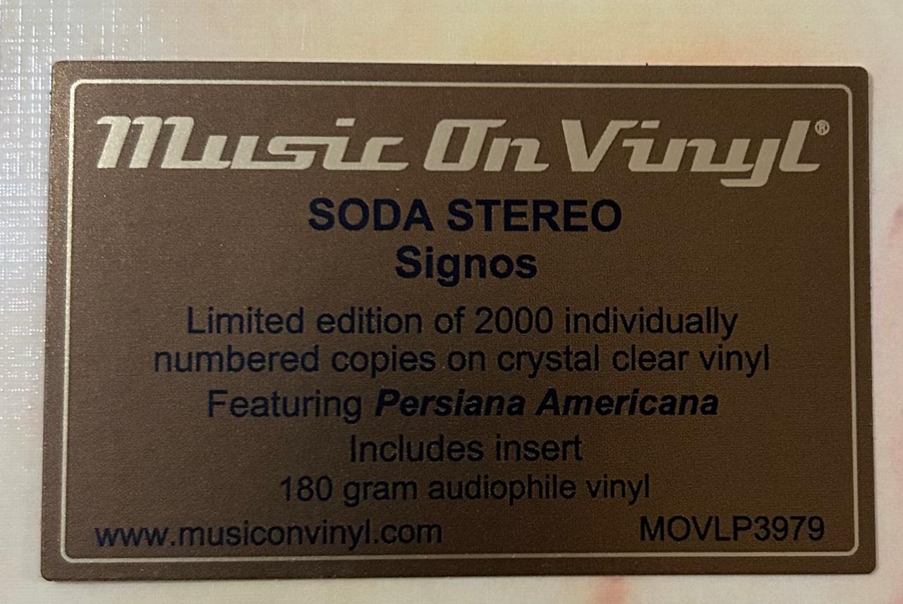 Soda Stereo Signos Vinyl Crystal Clear Viny