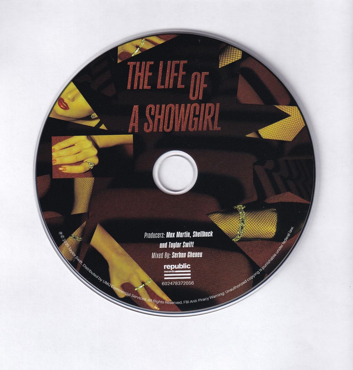 Taylor Swift The Life Of A Showgirl It's Scary Cd + Poster
