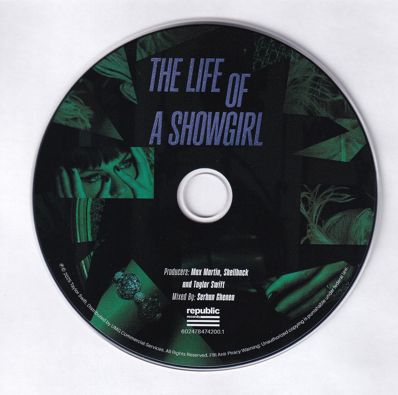 Taylor Swift The Life Of A Showgirl Rapturous Cd + Poster