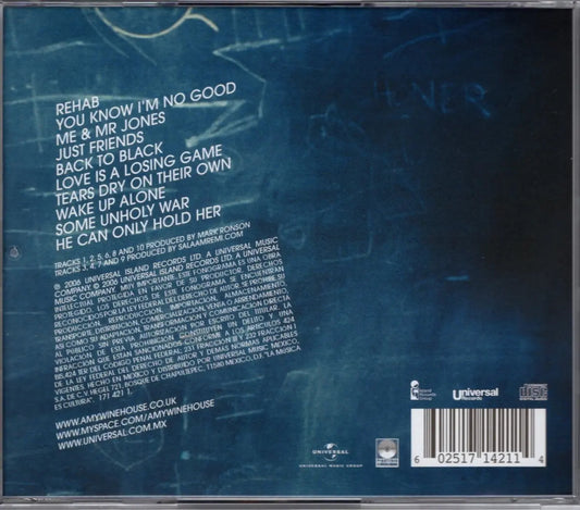 Amy Winehouse Back To Black Disco Cd (10 Canciones)