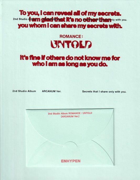Enhypen Romance Untold Album Version Arcanum Disco Cd