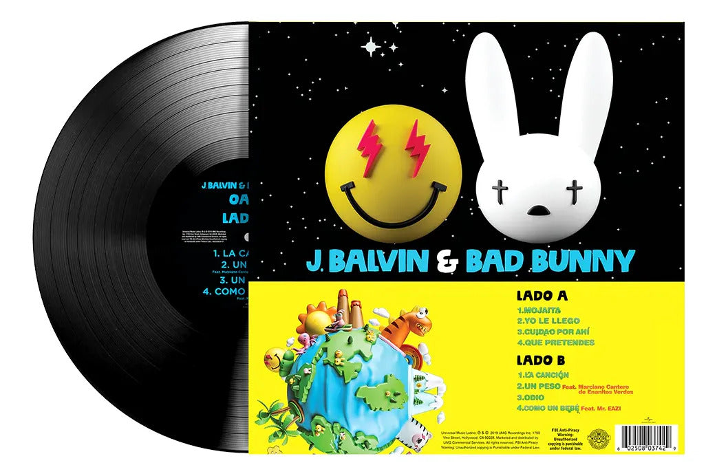 J Balvin & Bad Bunny Oasis Lp Gatefold Vinyl