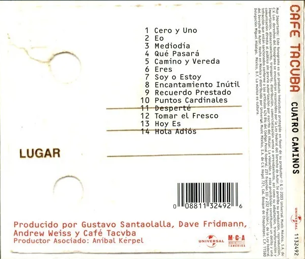 Cafe Tacuba - Cuatro Caminos - Disco Cd - 14 Canciones