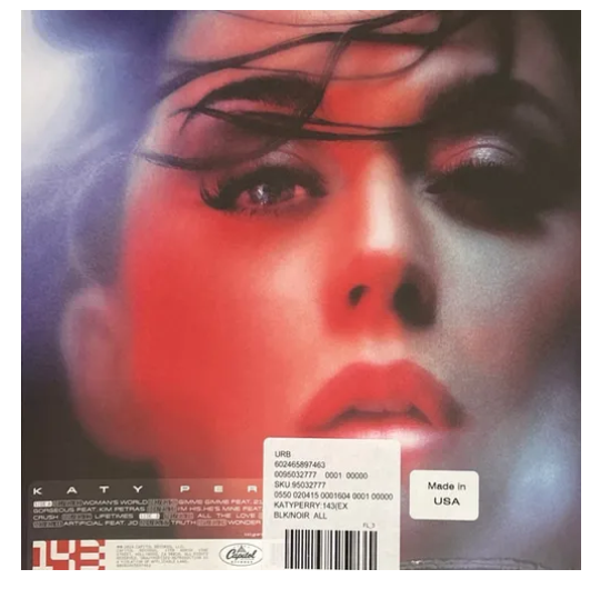 Katy Perry 143 Exclusive Black Lp Vinyl