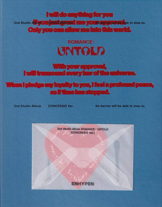 Enhypen Romance Untold Album Version Concessio Disco Cd