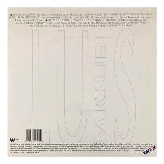 Luis Miguel El Concierto 2 Lp Vinyl