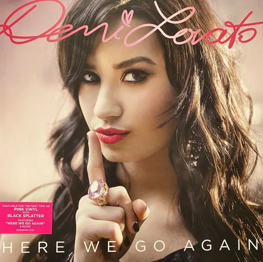 Demi Lovato Here We Go Again Splatter Pink & Black Lp Vinyl