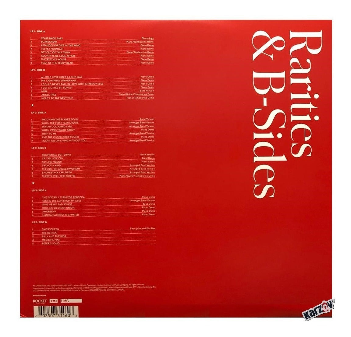 Elton John Jewel Box Rarities & B-sides 3 Lp Vinyl