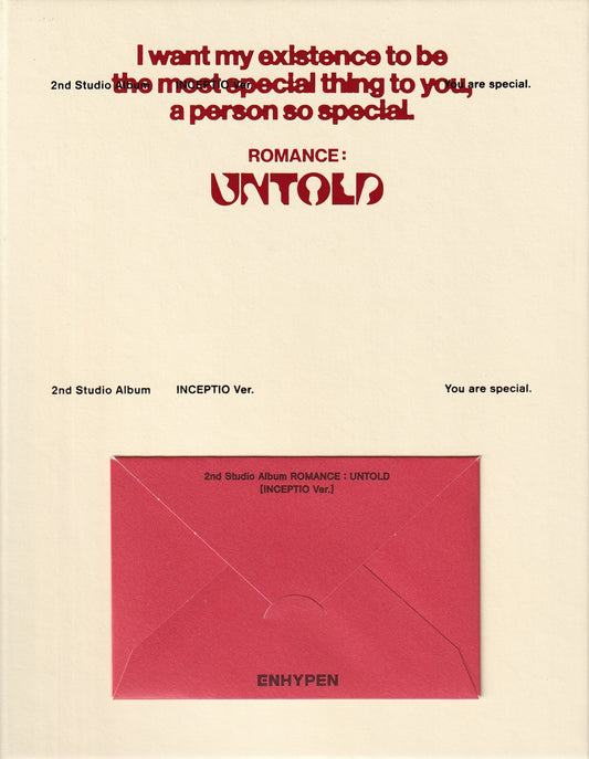 Enhypen Romance Untold Album Version Inceptio Disco Cd