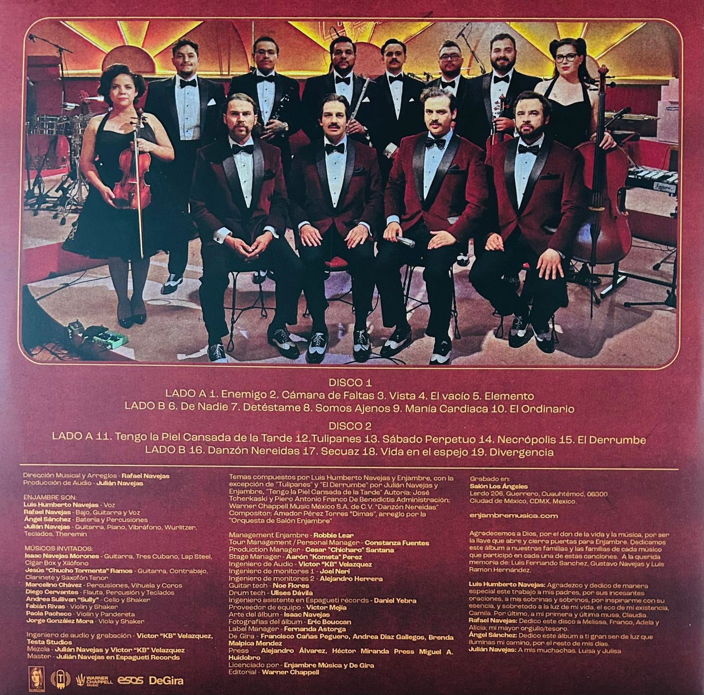 Enjambre Noches De Salon 2 Lp Vinyl