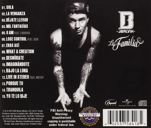 J Balvin La Familia Cd