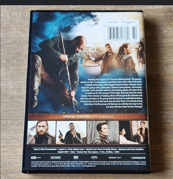 Fear The Walking Dead Quinta Temporada 5 Cinco Dvd