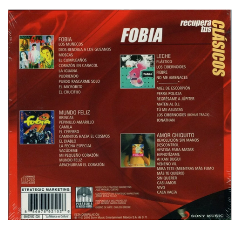 Fobia Recupera Tus Clasicos 4 Discos Cd