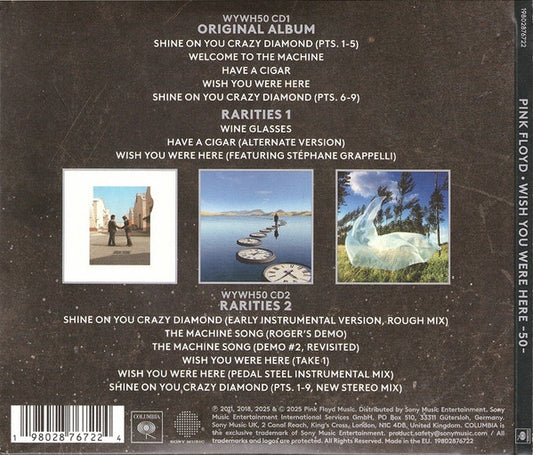 Pink Floyd Wish You Were Here Disco 2 Cd 50th Anniversary Edition