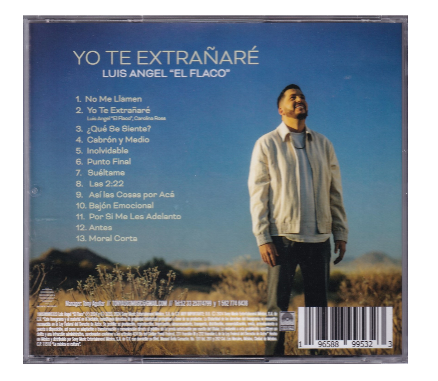 Luis Angel El Flaco Yo Te Extrañare Disco Cd