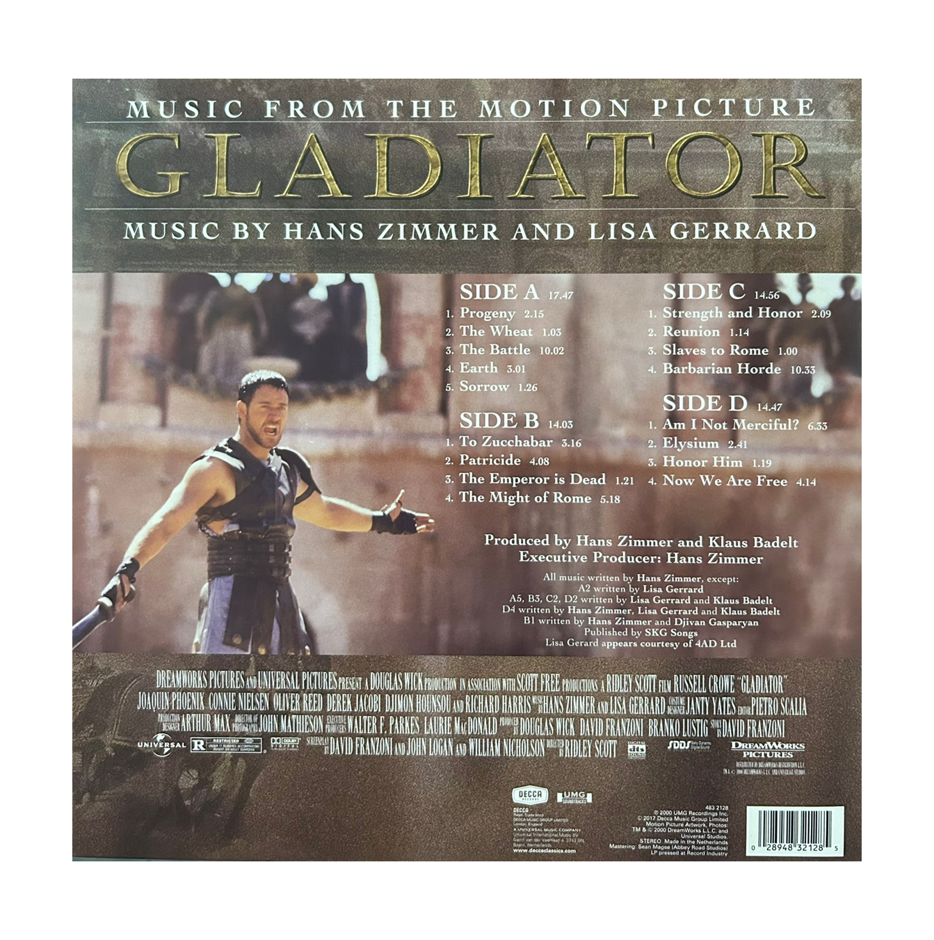 Gladiator Music From The Motion Soundtrack Picture 2 Lp Vinyl