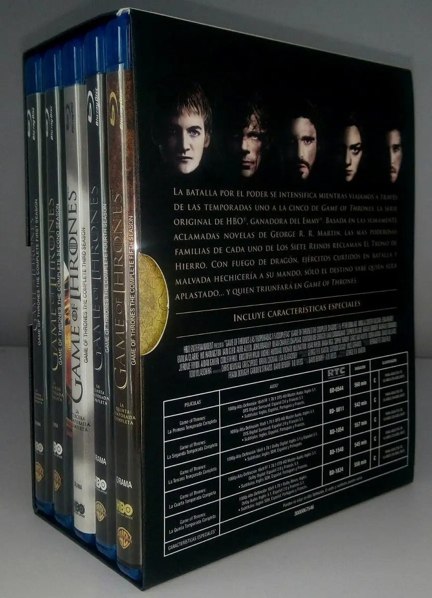 Game Of Thrones Juego De Tronos Temporadas 1 A 5 Blu-ray