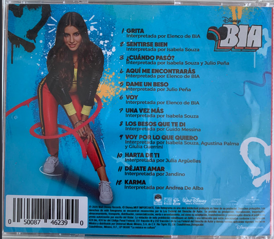 CD Bia Grita Disney 2020 Infantil Argentina 12 Canciones