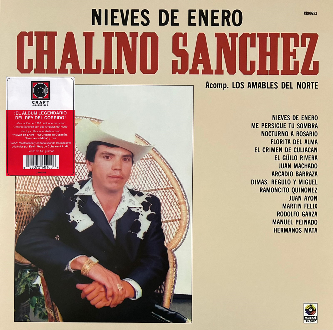 Chalino Sanchez Nieves De Enero Lp Vinyl