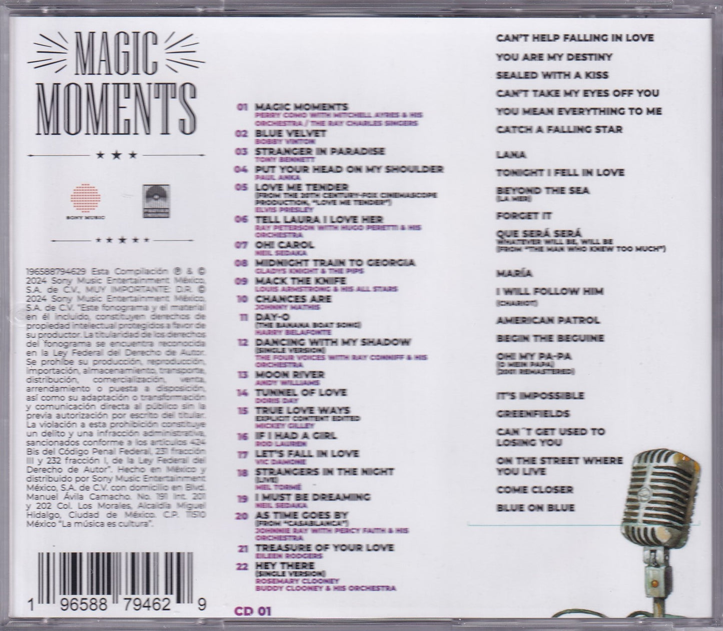 Magic Moments Tony Bennett & Bobby Vinton & Presley 2 Discos Cd