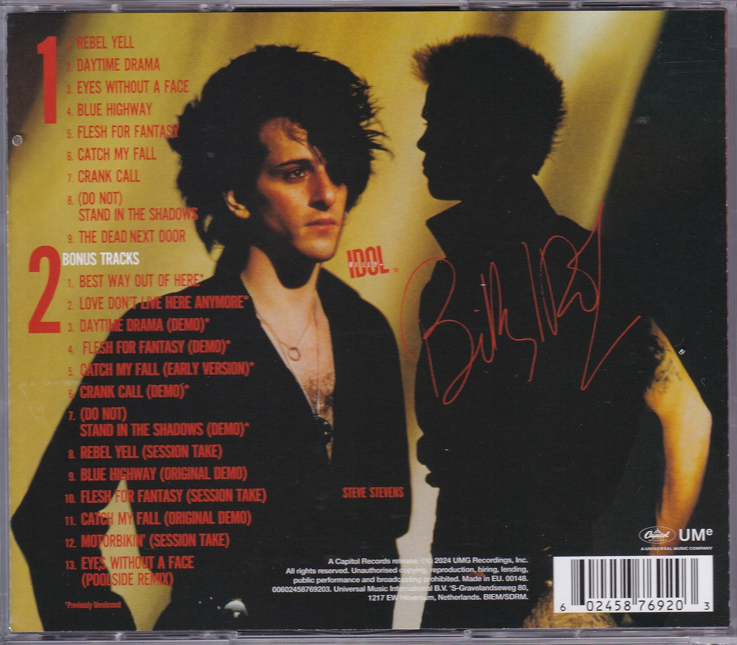 Billy Idol Rebel Yell Deluxe Expanded 40th Anniverary 2 Discos Cd