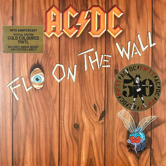 Ac/dc Fly On The Wall 50th Anniversary Dorado Gold Lp Vinyl