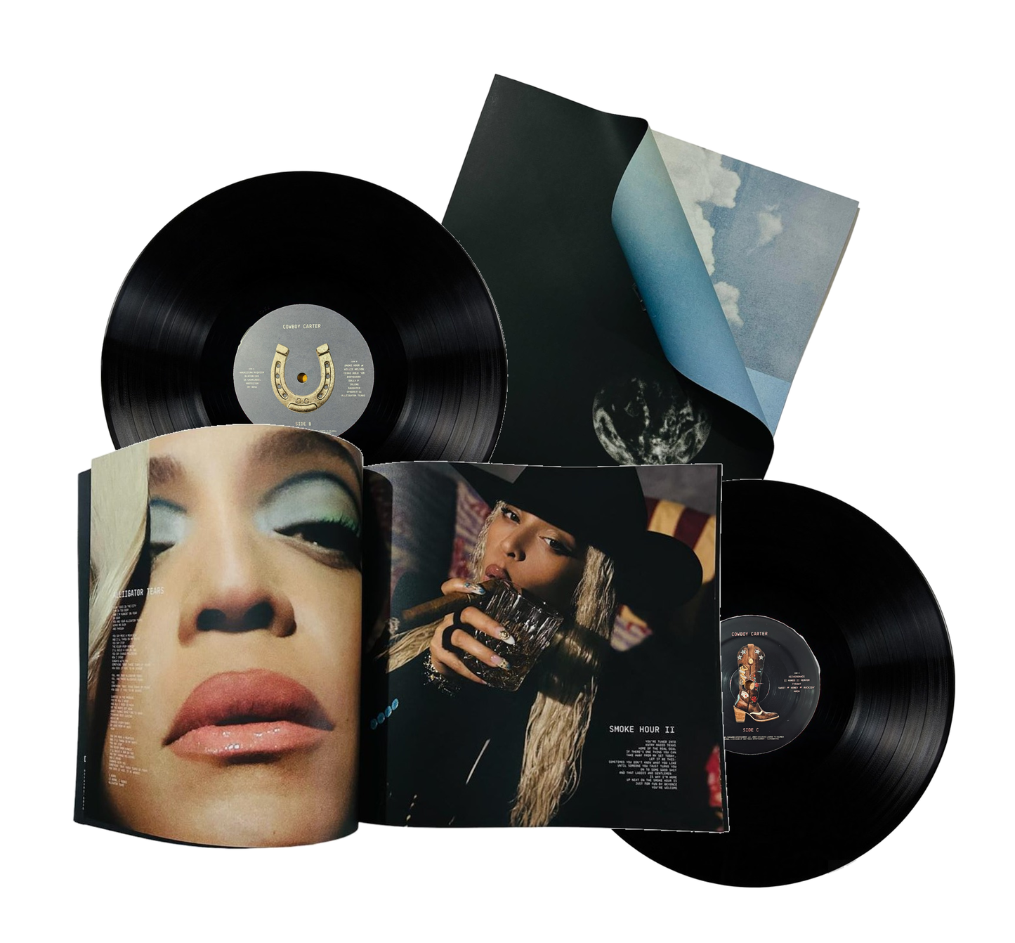 Beyonce Cowboy Carter Official Book + Poster + 2 Lp Vinyl