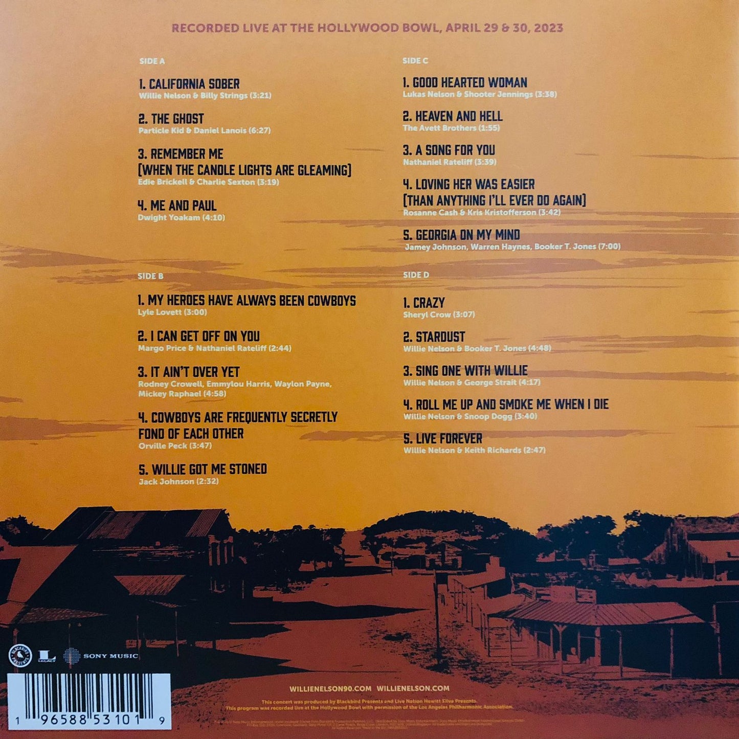 Willie Nelson 90 Live At The Hollywood Bowl Vol II RSD 2024 Importado 2 Lp Vinyl
