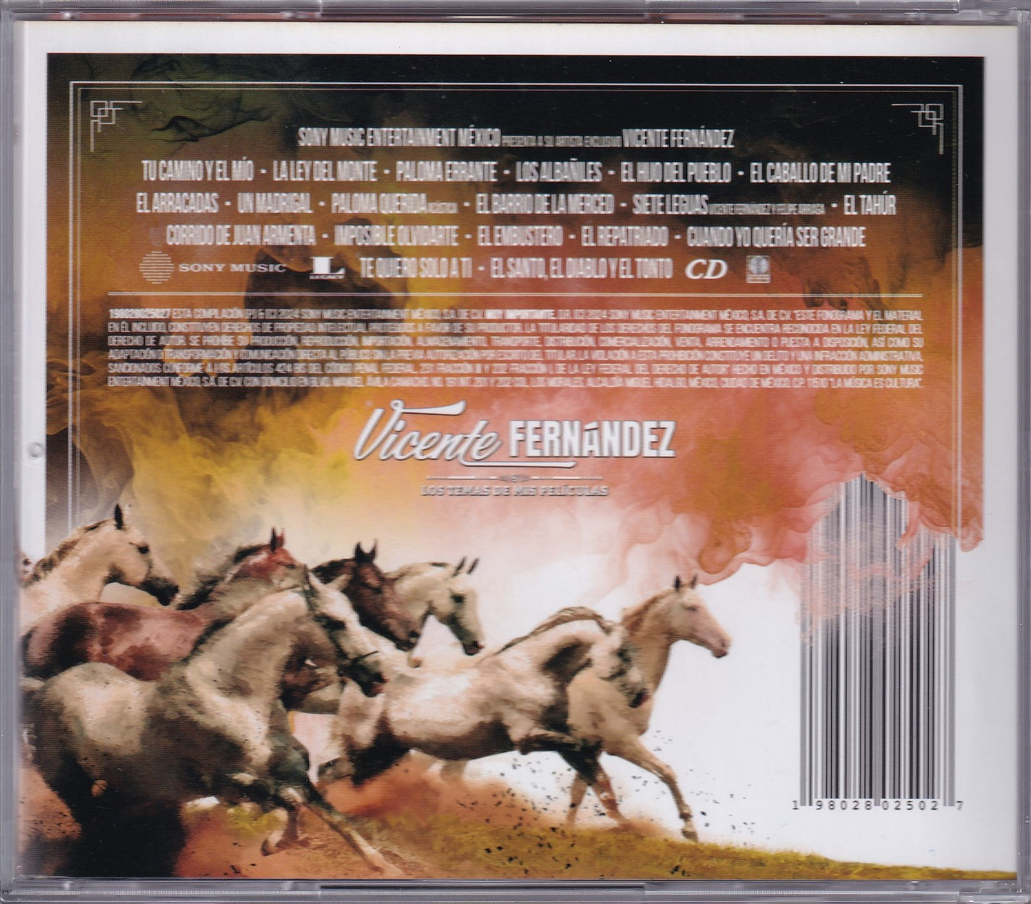 Vicente Fernandez Los Temas De Mis Peliculas Disco Cd