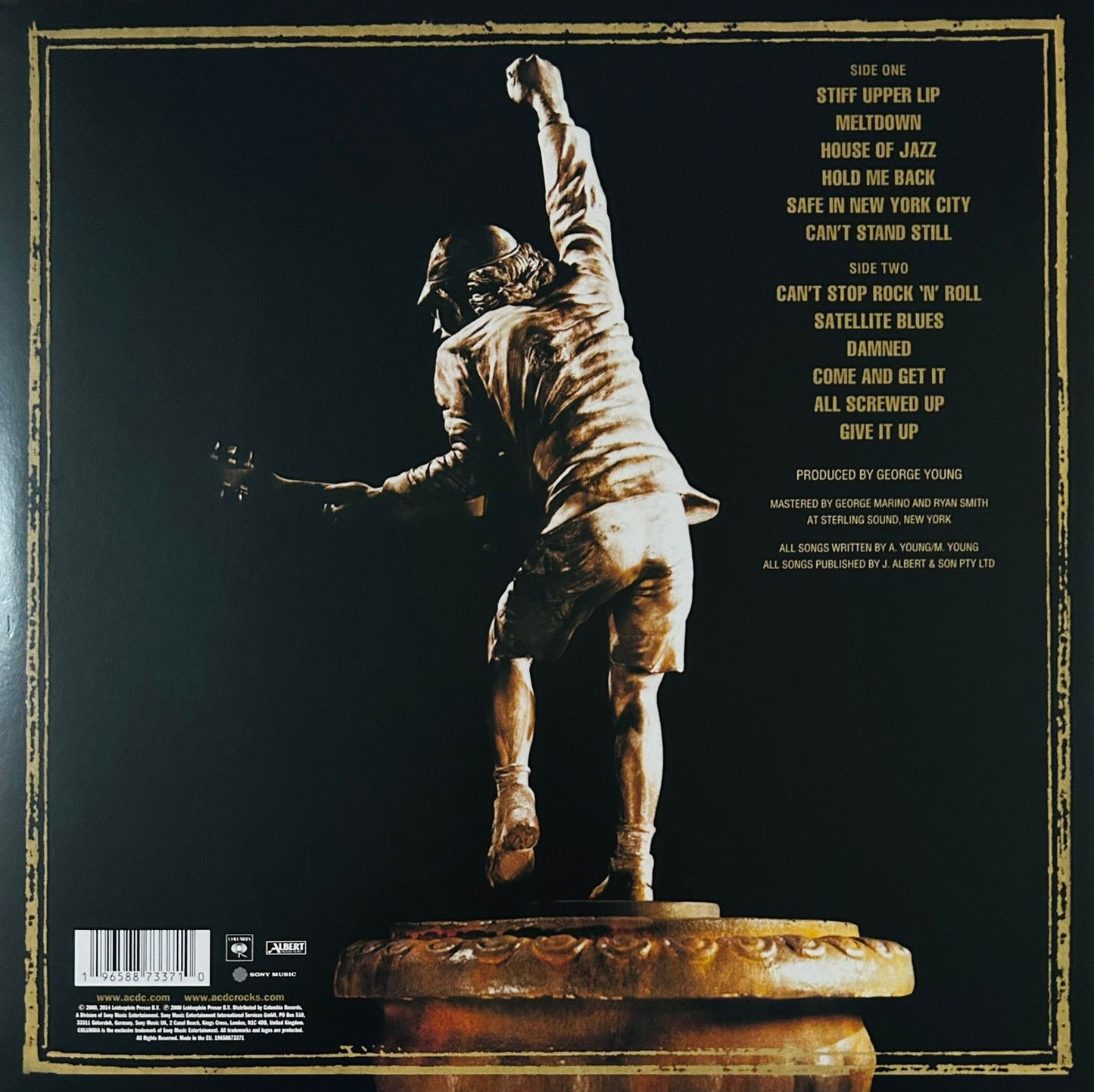 Ac/dc Stiff Upper Lip 50th Anniversary Dorado Gold Lp Vinyl